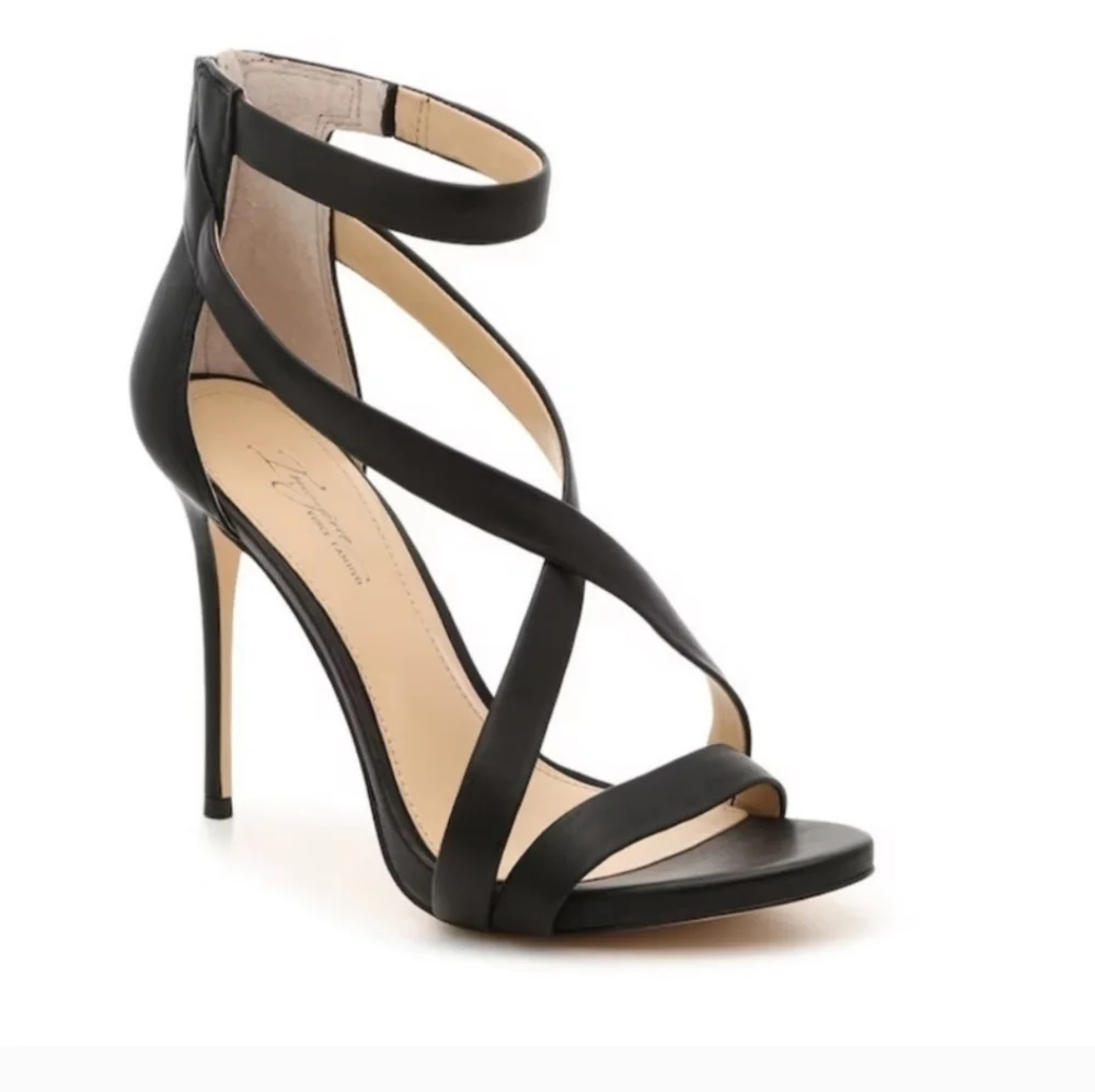 Imagine VINCE CAMUTO Devin Satin High-Heel Ankle Strap Sandals Size 9